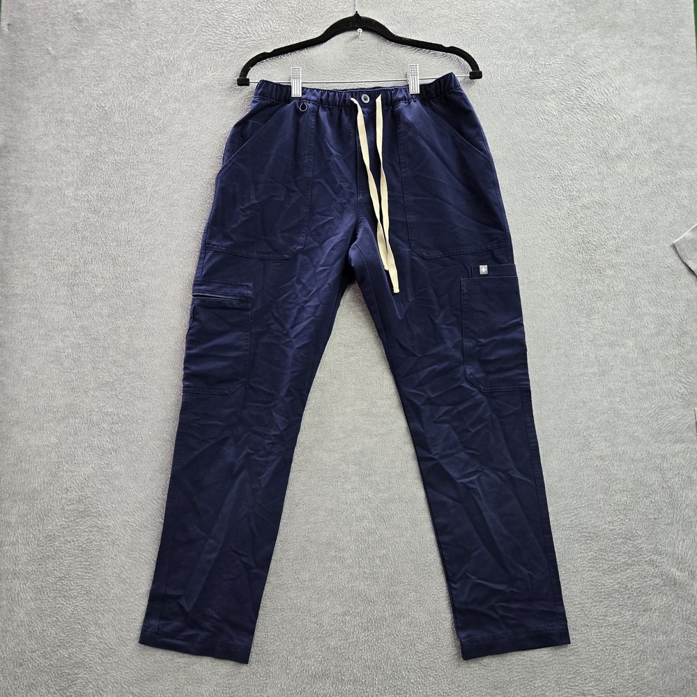 FIGS Men Scrub Pants S Blue Cairo Cargo PO#34386 27" Inseam